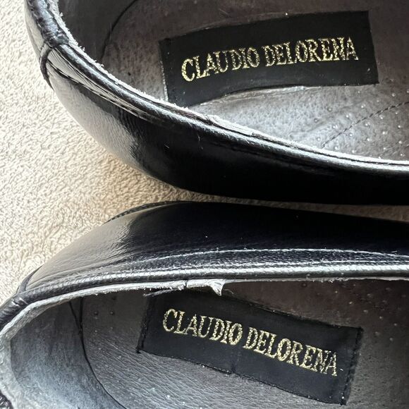 Claudio De Lorena Black Leather Cap Toe‎ Lace Up Oxford Dress Shoes EU 40 US 10 main image 12